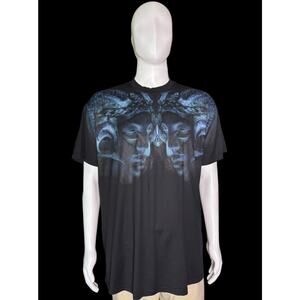 Authentic 2013 Givenchy Paris Black Ram Heads Shirt Columbian Fit Men Oversize M